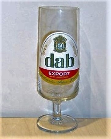 beer glass from the Dab brewery in Germany with the inscription 'Dab Export Dortmunder Actien Brauerei'