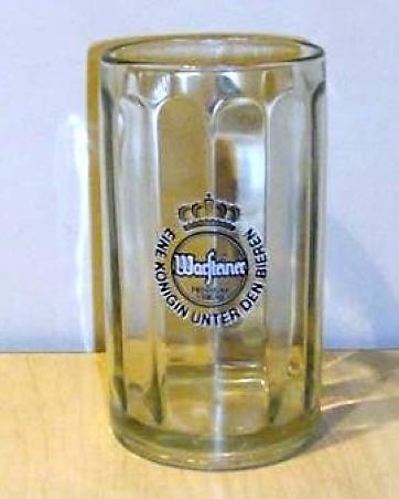 beer glass from the Warsteiner brewery in Germany with the inscription 'Warsteiner Premium verum Eine Konigin Unter Den Bieren'
