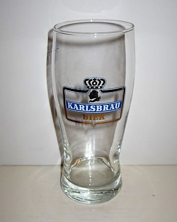 beer glass from the Karlsbrau  brewery in Germany with the inscription 'Karlsbrau Bier'