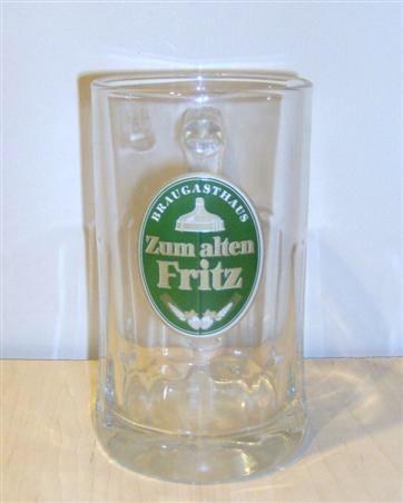 beer glass from the Braugasthaus brewery in Germany with the inscription 'Braugasthaus Zum Alten Fritz'