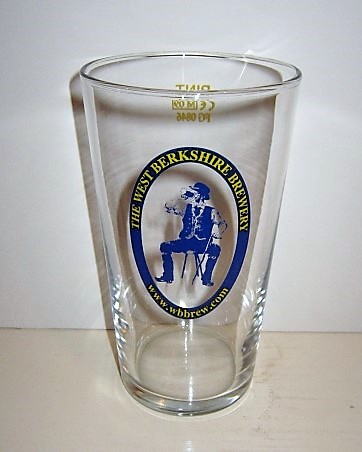 beer glass from the The West Berkshire Brewery brewery in England with the inscription 'The West Berkshire Brewery www.wbbrew.com'