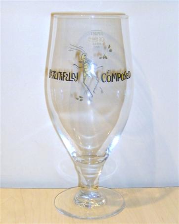 beer glass from the Hall & Woodhouse brewery in England with the inscription 'Beautifully Composed'