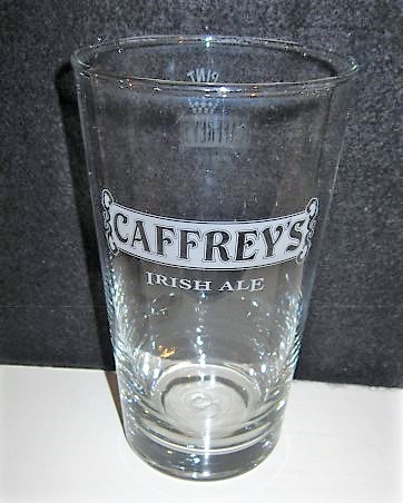 beer glass from the Caffrey's brewery in Northern Ireland with the inscription 'Caffrey's Irish Ale'