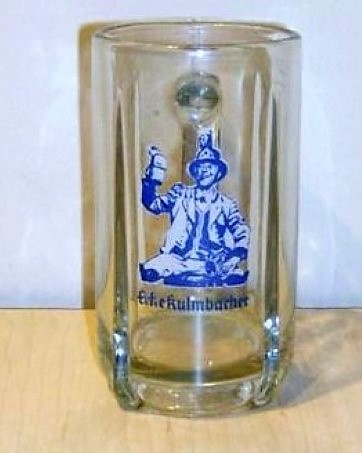 beer glass from the Kulmbacher brewery in Germany with the inscription 'Erste Kulmbacher'