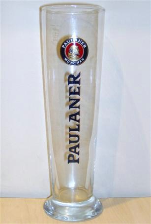 beer glass from the Paulaner brewery in Germany with the inscription 'Paulaner Paulaner Munchen'