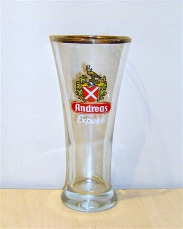 beer glass from the Andreas Hagen brewery in Germany with the inscription 'Andreas Export'