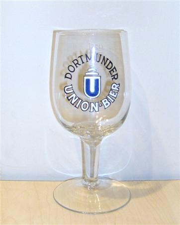 beer glass from the Dortmunder Union  brewery in Germany with the inscription 'Dortmunder Union Bier'