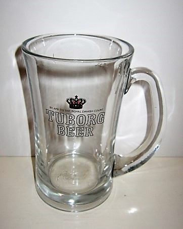 beer glass from the Tuborg brewery in Denmark with the inscription 'By App To The Royal Danish Court Tuborg Beer'