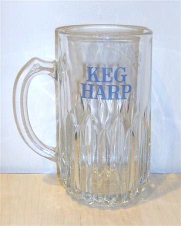 beer glass from the Guinness  brewery in Ireland with the inscription 'Keg Harp'
