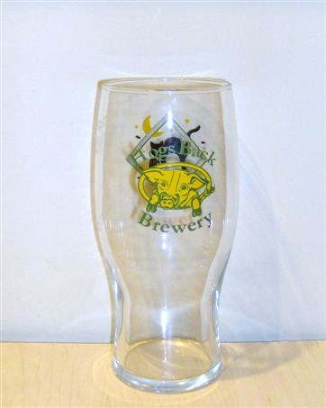 beer glass from the Hogs Back brewery in England with the inscription 'Hogs Back Brewery'