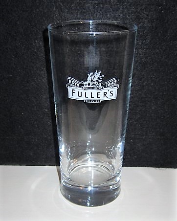 beer glass from the Fuller's brewery in England with the inscription 'Estd 1845 Griffin Brewery Fuller's Chiswick'