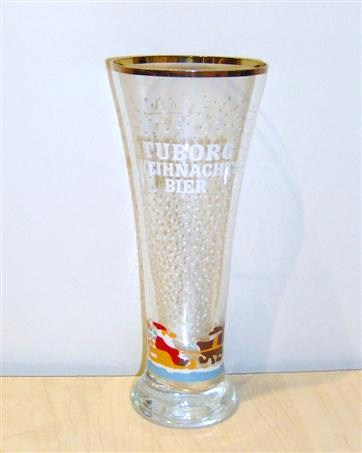 beer glass from the Tuborg brewery in Denmark with the inscription 'Tuborg Weihnachts Bier'