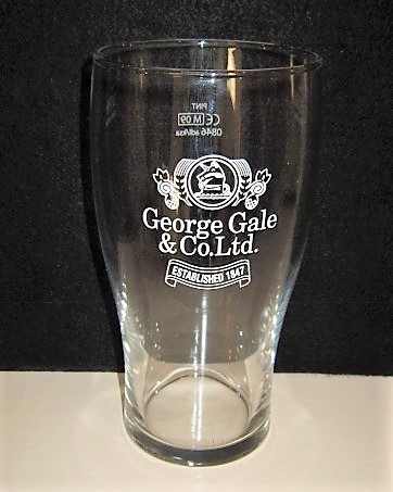 beer glass from the George Gale brewery in England with the inscription 'George Gale & Co Ltd Established 1847'