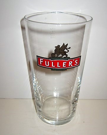 beer glass from the Fuller's brewery in England with the inscription 'Griffin Brewery Fuller's Chiswick '