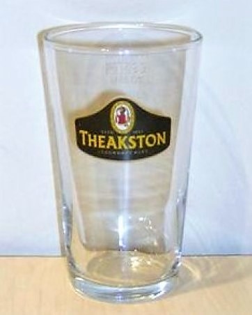 beer glass from the Theakston's  brewery in England with the inscription 'Theakston Legendary Ales'