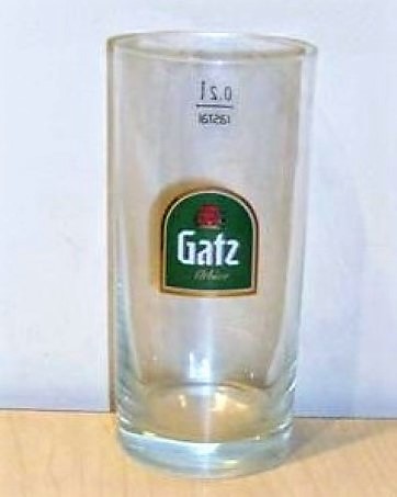 beer glass from the Gatz Brauhaus brewery in Germany with the inscription 'Gatz'