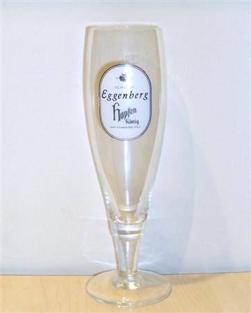 beer glass from the Eggenberger  brewery in Austria with the inscription '1681 Schloss Eggenberg Hopenkonig Das Feinherbe Pils'