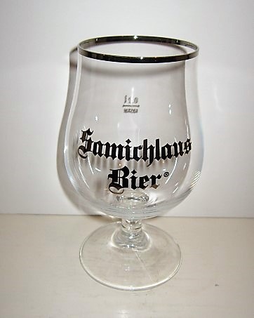 beer glass from the Eggenberger  brewery in Austria with the inscription 'Samichlaus'