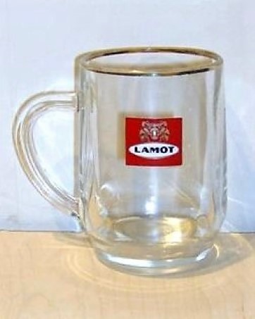 beer glass from the Lamot brewery in Belgium with the inscription 'Lamot'