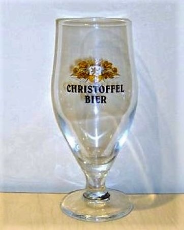 beer glass from the Christoffel brewery in Netherlands with the inscription 'Christoffel Bier'