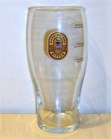 beer glass from the Boddingtons brewery in England with the inscription 'Boddingtons Original Bitter'