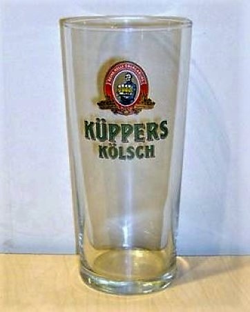 beer glass from the Radeberger Gruppe  brewery in Germany with the inscription 'Kuppers Kolsch'