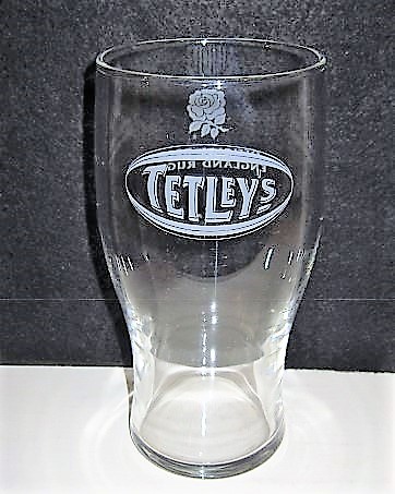 beer glass from the Tetley's brewery in England with the inscription 'Tetley's'