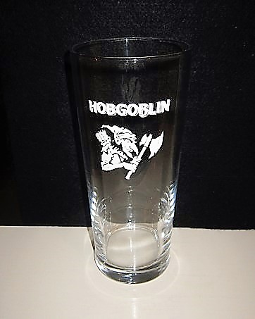 beer glass from the Wychwood  brewery in England with the inscription 'Hobgoblin'