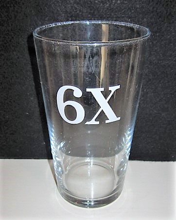 beer glass from the Wadworth brewery in England with the inscription '6X'