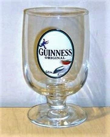 beer glass from the Guinness  brewery in Ireland with the inscription 'Guinness Original Gilroy Classics'