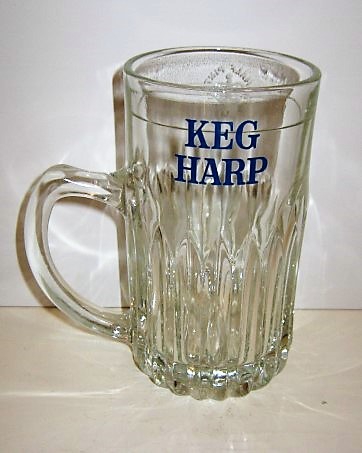 beer glass from the Guinness  brewery in Ireland with the inscription 'Keg Harp'