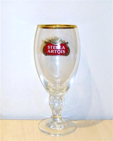 beer glass from the Stella Artois brewery in Belgium with the inscription 'Stella Artois'