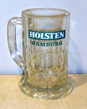 beer glass from the Holsten brewery in Germany with the inscription 'Holsten Hanburg'