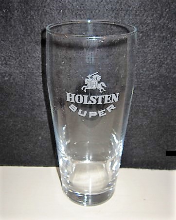 beer glass from the Holsten brewery in Germany with the inscription 'Holsten Super'