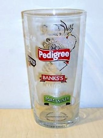 beer glass from the Festivalglass brewery in England with the inscription 'Assorted Names Of Beers'