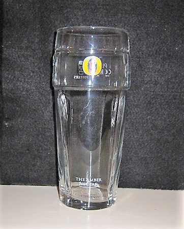 beer glass from the Foster's brewery in Australia with the inscription 'F The Amber Nectar'
