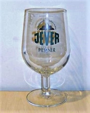 beer glass from the Jever  brewery in Germany with the inscription 'Aus dem Friesischen Brauhaus zu Jever. Jever Pilsener'