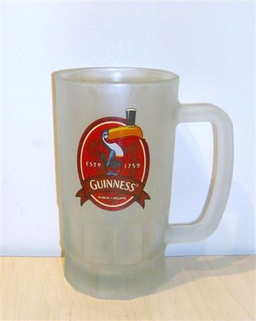 beer glass from the Guinness  brewery in Ireland with the inscription 'Estd 1759 Guinness Dublin Ireland'