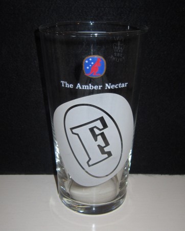 beer glass from the Foster's brewery in Australia with the inscription 'Foster's The Amber Necter'