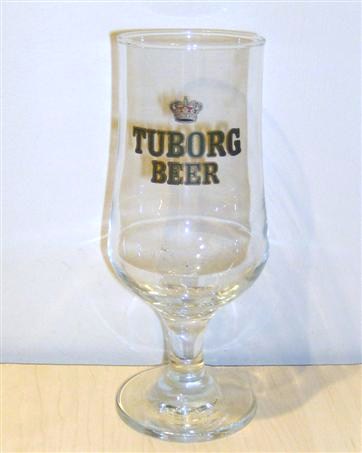 beer glass from the Tuborg brewery in Denmark with the inscription 'Tuborg Beer'