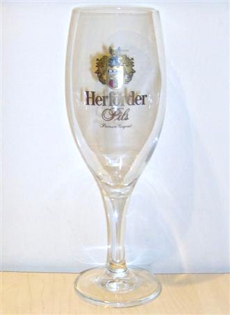 beer glass from the Herforder  brewery in Germany with the inscription 'Herforder Pils '