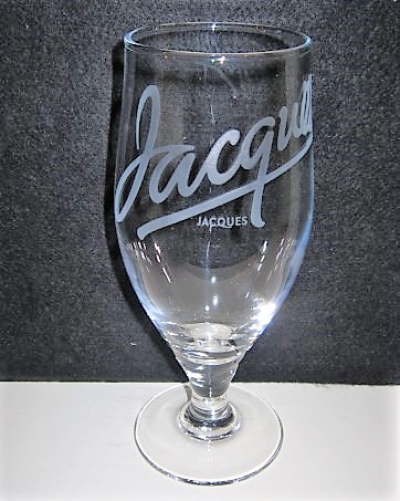beer glass from the Jacques brewery in England with the inscription 'Jacques'