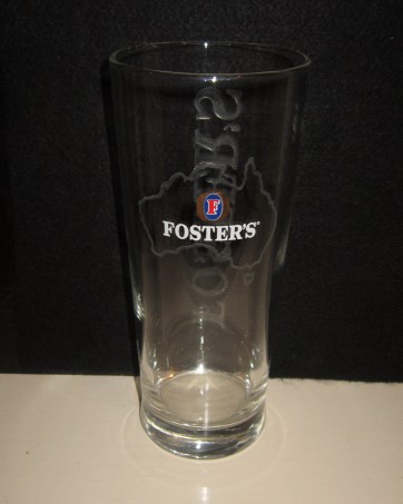 beer glass from the Foster's brewery in Australia with the inscription 'Foster's'