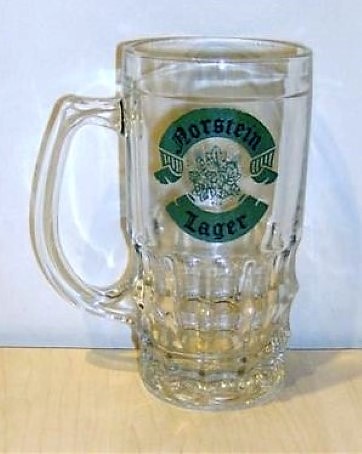 beer glass from the Wadworth brewery in England with the inscription 'Norstein Lager'