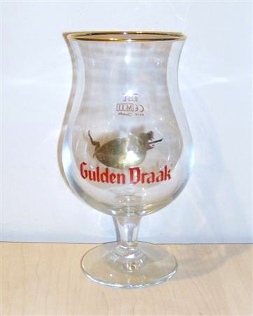 beer glass from the Van Steenberge brewery in Belgium with the inscription 'Gulden Draak'