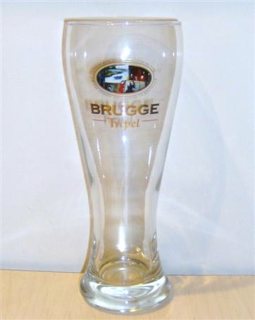 beer glass from the Gouden Boom  brewery in Belgium with the inscription 'Brugge Tripel'