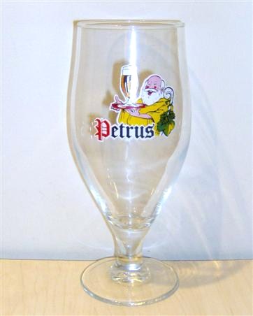 beer glass from the Bavik brewery in Belgium with the inscription 'Petrus'