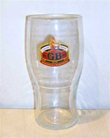 beer glass from the George Gale brewery in England with the inscription 'Gales Best Best GB Beer Horndean . Hampshire'