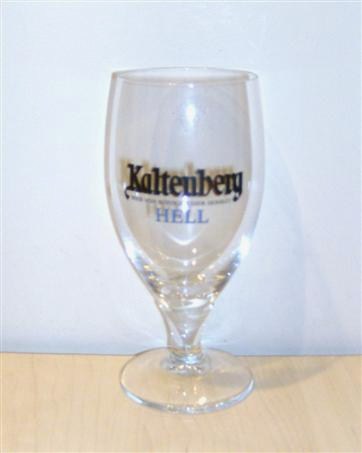 beer glass from the Kaltenberg brewery in Germany with the inscription 'Kaltenberg Bier Von Koniglicher Hoheit Hell'