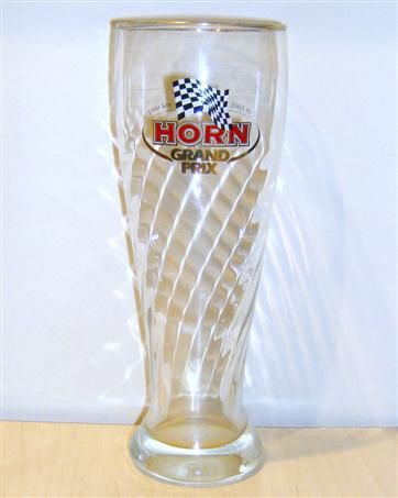 beer glass from the Horn brewery in Lithuania with the inscription '1000 Km 2003 M Horn Grand Prix'